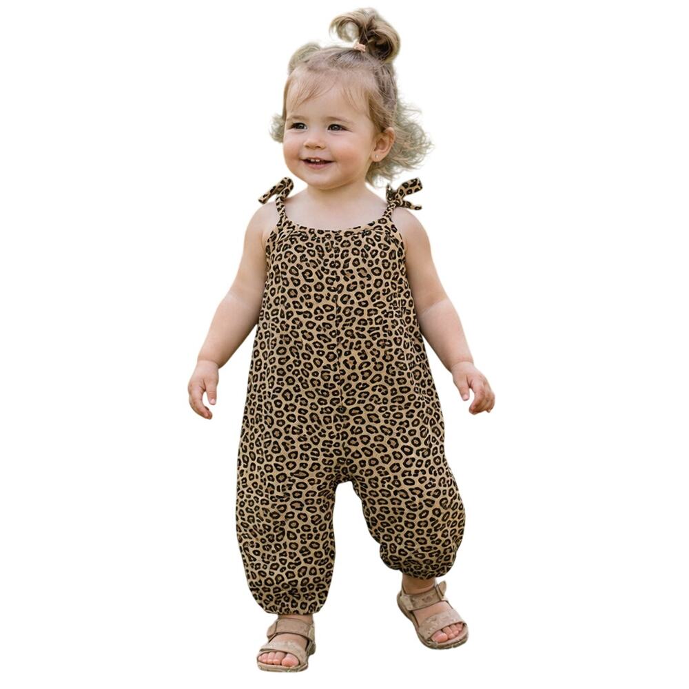 Old Navy Baby 18-24M Leopard Print Romper Snap Leg Jumpsuit
